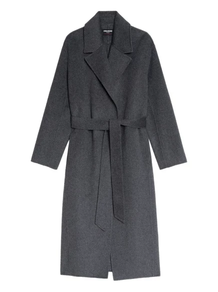 Пальто с поясом от Zadig&Voltaire Meli grey