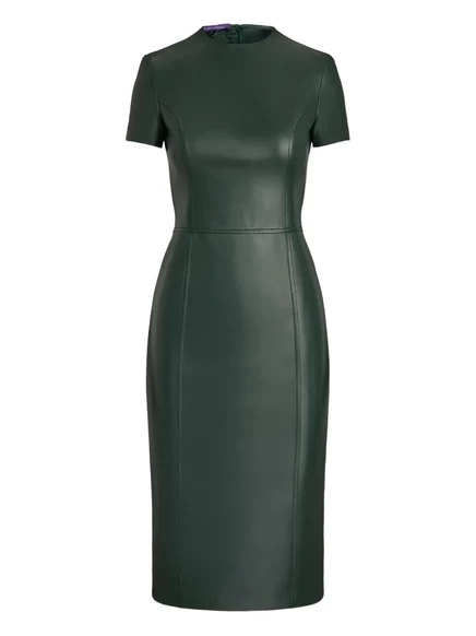 Платье с поясом и короткими рукавами из коллекции Ralph Lauren green