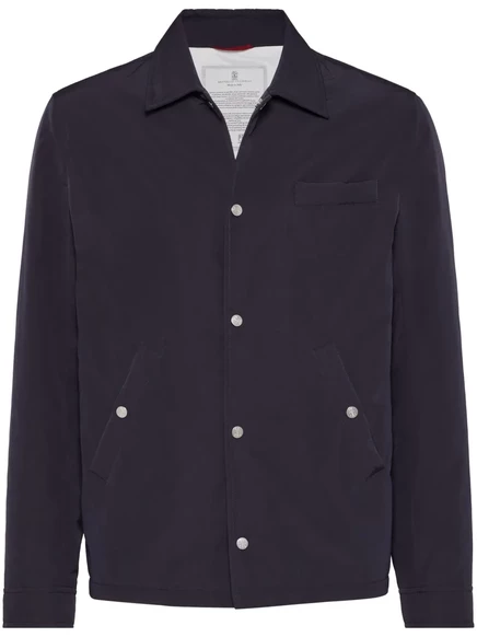Мужская куртка Brunello Cucinelli водоотталкивающая, синяя