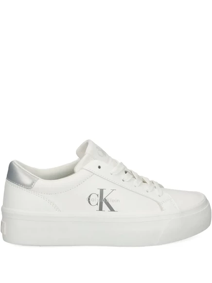Женские кеды Calvin Klein платформенные с логотипом, белые