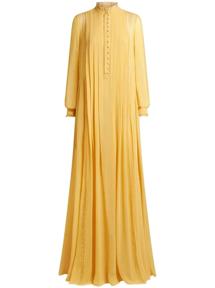 Плиссированное платье ETRO yellow