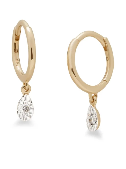 Женские серьги Monica Vinader из 14kt желтого золота с бриллиантами