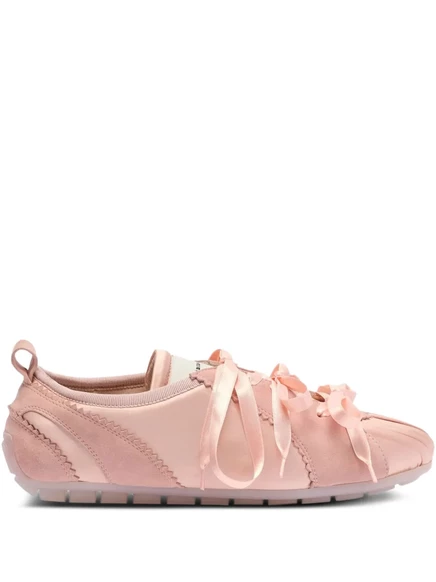 Кроссовки Simone Rocha с атласной плиссированной лентой  pink