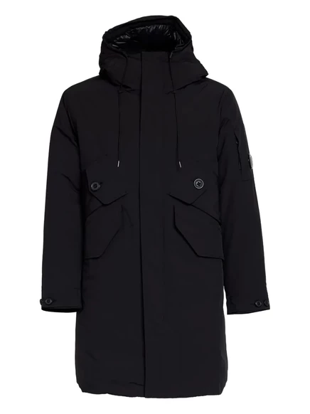 Пальто с капюшоном фирмы C.P. Company black