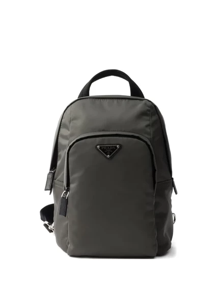 Тканый рюкзак с нейлоновой подкладкой Prada Re-Nylon green