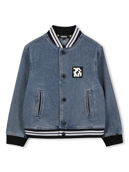 Джинсовая куртка с логотипом Dkny Kids blue