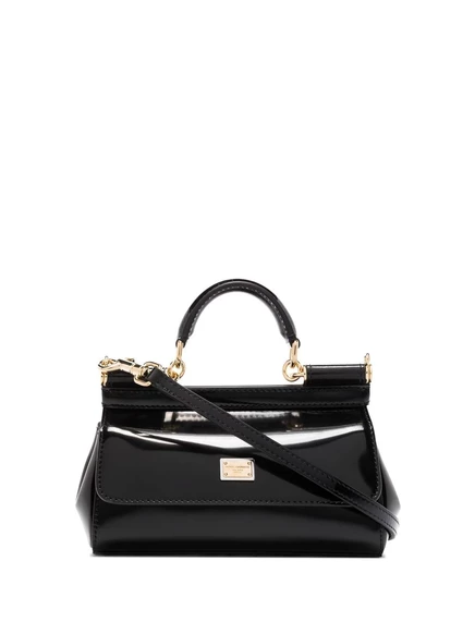Маленькая сицилийская сумка-тоут Dolce & Gabbana black