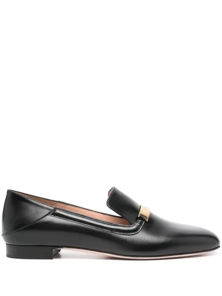 Женские лоферы Bally кожаные, черные