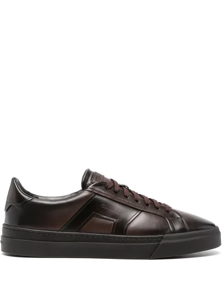 Кроссовки с отделкой от логотипа Santoni brown