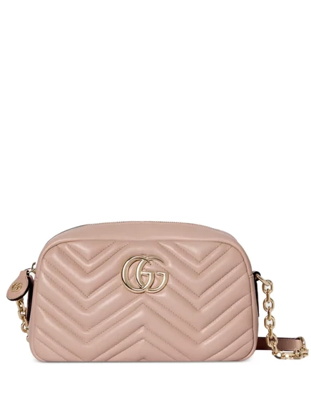 Сумка на плечо Gucci Small GG Marmont Chevron, розовая