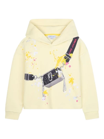 Детская толстовка Marc Jacobs Kids с принтом, бледно-желтая