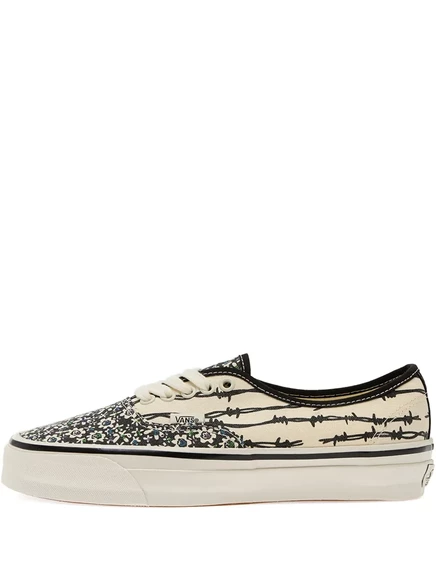 Унисекс кеды Vans Authentic с цветочным принтом, молочно‑белые