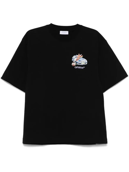 Мужская футболка Off-White Fresco Arrow Skate, черная