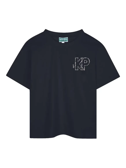 Детская футболка Kenzo Kids с логотипом, синяя
