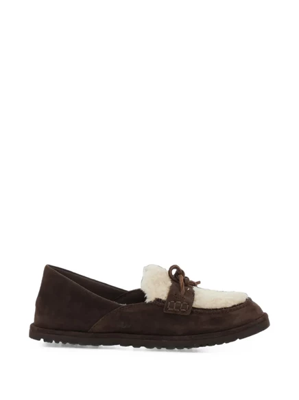 Женские лоферы UGG Zora с меховой отделкой, коричневые