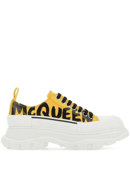 Женские кеды Alexander McQueen Tread Slick, желто-черные