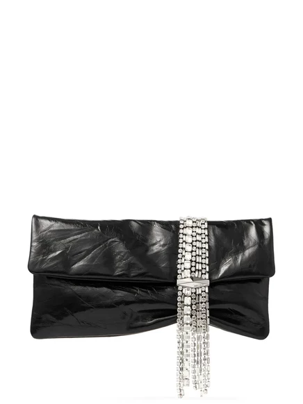Женский клатч Jimmy Choo Zandra из телячьей кожи, черный