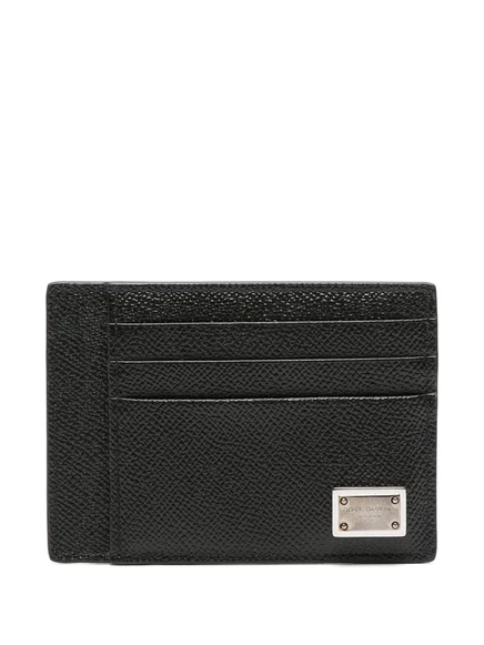 Кардхолдер Dolce & Gabbana Dauphine из телячьей кожи, черный