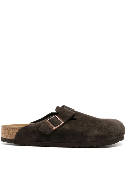 Мужские сабо Birkenstock Boston замшевые, коричневые