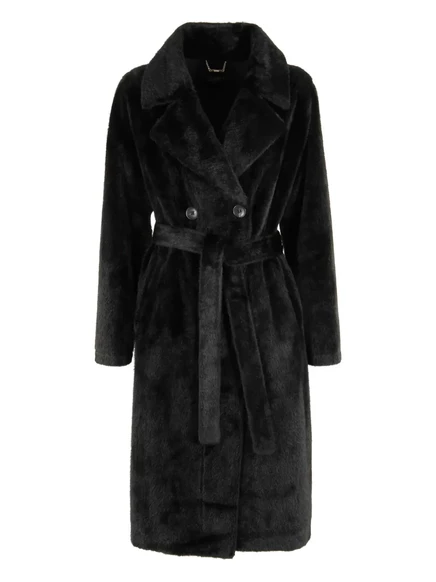 Двубортное пальто Seventy с поясом black