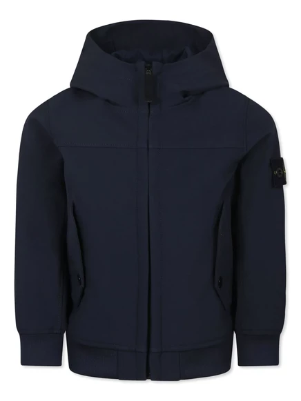 Мальчиковая толстовка Stone Island Junior на молнии, синяя
