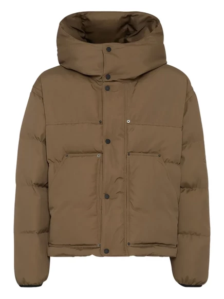 Мужской пуховик DSquared2 Icon New Generation с капюшоном, коричневый