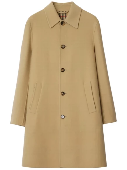 Мужское пальто Burberry Car Coat шерстяное, бежевое