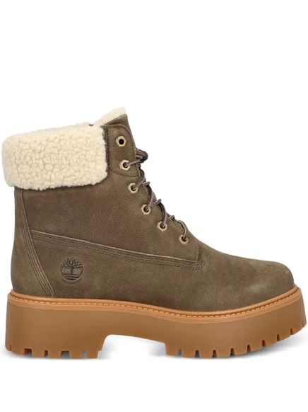Ботинки на платформе Timberland Stone Street с искусственным мехом brown