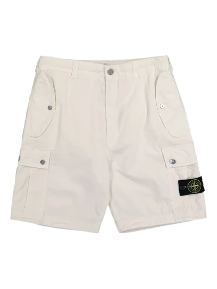 Мужские карго-шорты Stone Island, слоновая кость