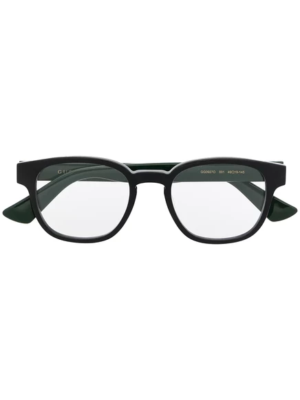 Унисекс очки Gucci Eyewear в квадратной оправе, зеленые
