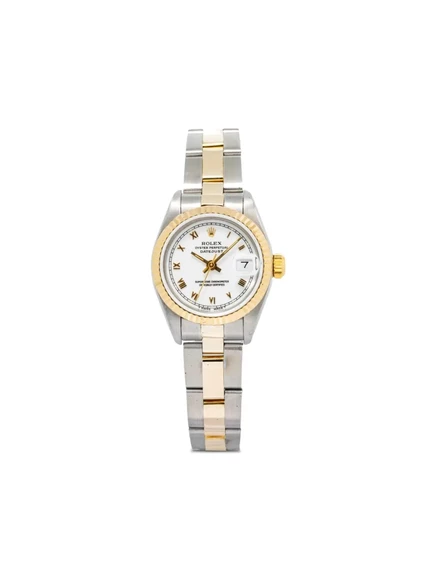 Бывшие в употреблении часы Rolex Date - всего 26 мм white