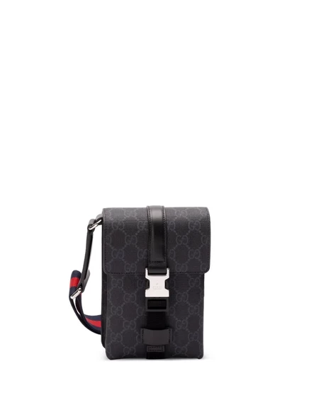 Мужская сумка-мессенджер Gucci Super Mini GG, черная
