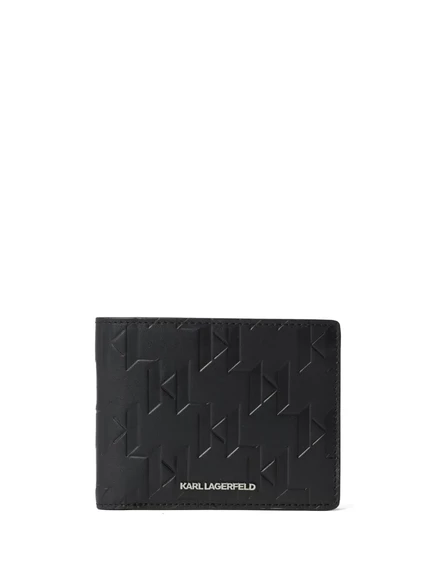 Мужское портмоне Karl Lagerfeld K/Loom кожаное, черное