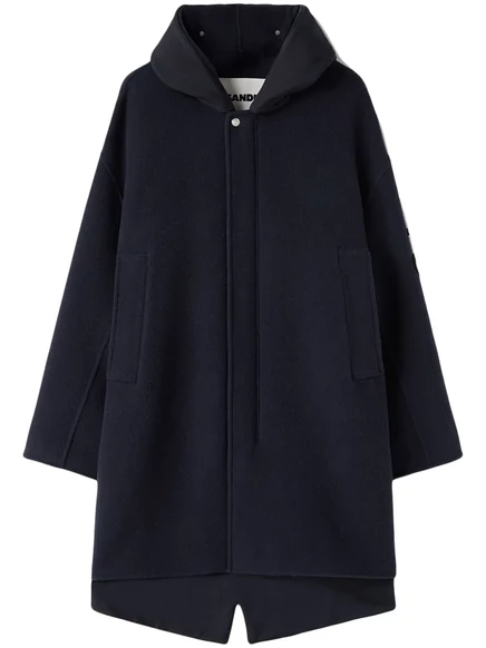 Мужская парка Jil Sander из натуральной шерсти, синяя