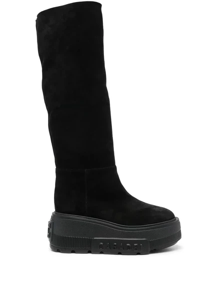 Ботинки на складчатой платформе Casadei Nexus black