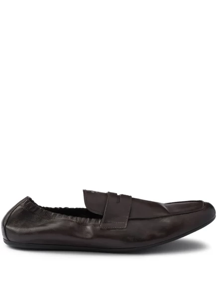 Кожаные мокасины Prada Shuffle brown