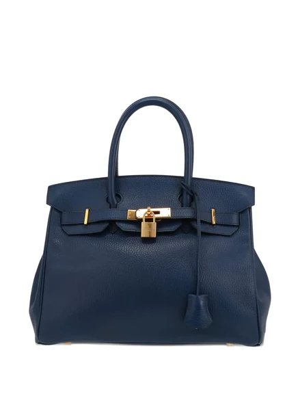 Бывшая в употреблении сумка Birkin от Hermès blue