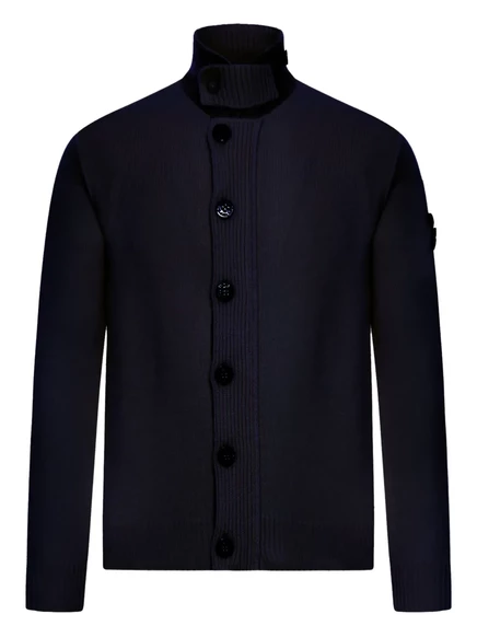 Мужской кардиган Stone Island с высоким воротом, синий