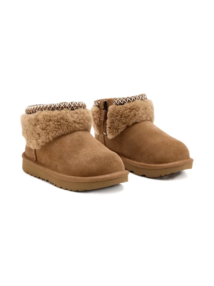 Ботинки для девочек UGG замшевые на молнии, коричневые