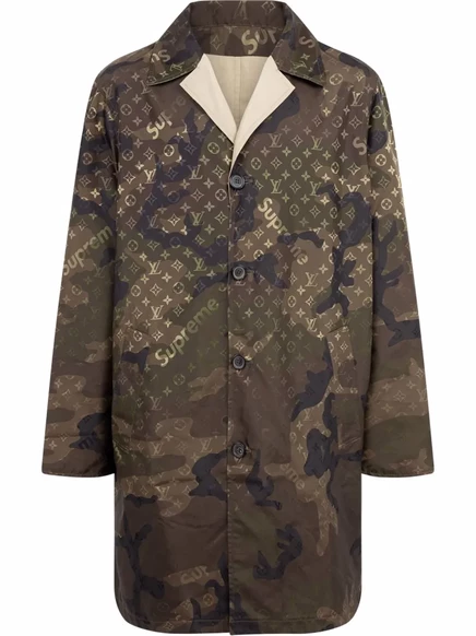 Унисекс тренч Supreme x Louis Vuitton реверсивный, коричневый