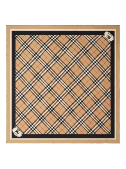Унисекс шарф Burberry Vintage Check клетчатый, бежевый