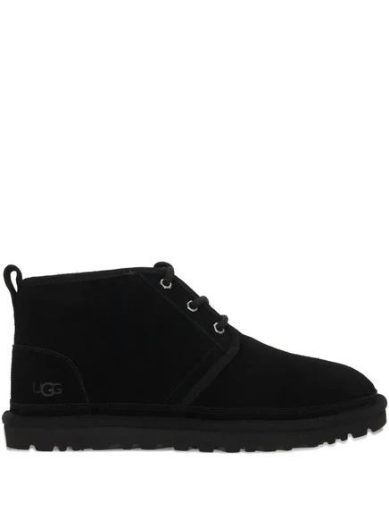 Мужские ботинки UGG замшевые на шнуровке, черные