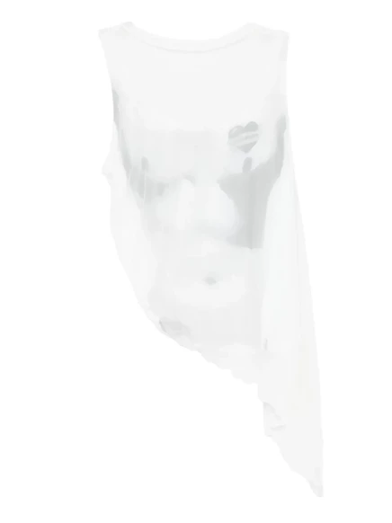 Унисекс жилет Charles Jeffrey Loverboy из сетки, белый