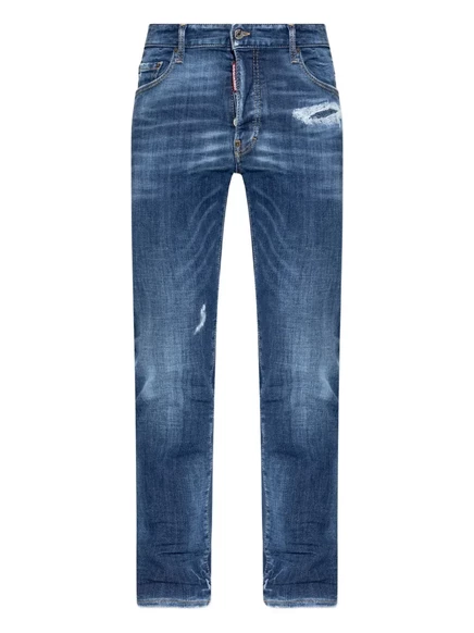 Мужские джинсы DSquared2 с нашивкой, голубые