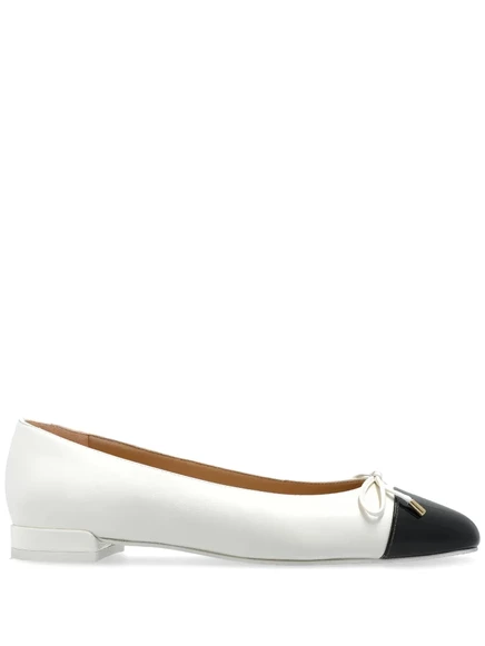 Женские балетки Stuart Weitzman Sleek Bow, белые