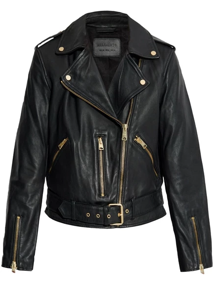 Женская кожаная куртка AllSaints Balfern, черная