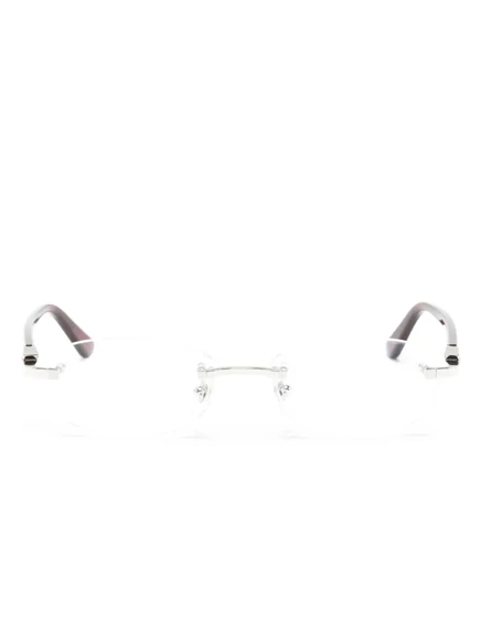 Очки Cartier Eyewear без оправы прямоугольные, бордовые
