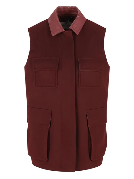 Женский жилет Max Mara Pocket collared, красный