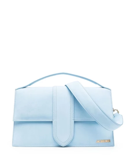 Кожаная сумка-тоут Jacquemus Le Bambinou blue