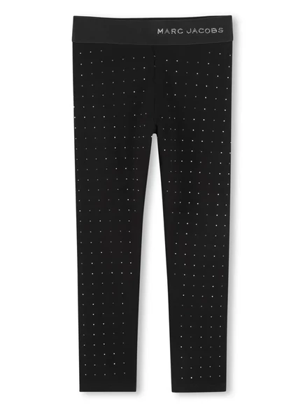 Легинсы для девочек Marc Jacobs Kids с кристаллами, черные